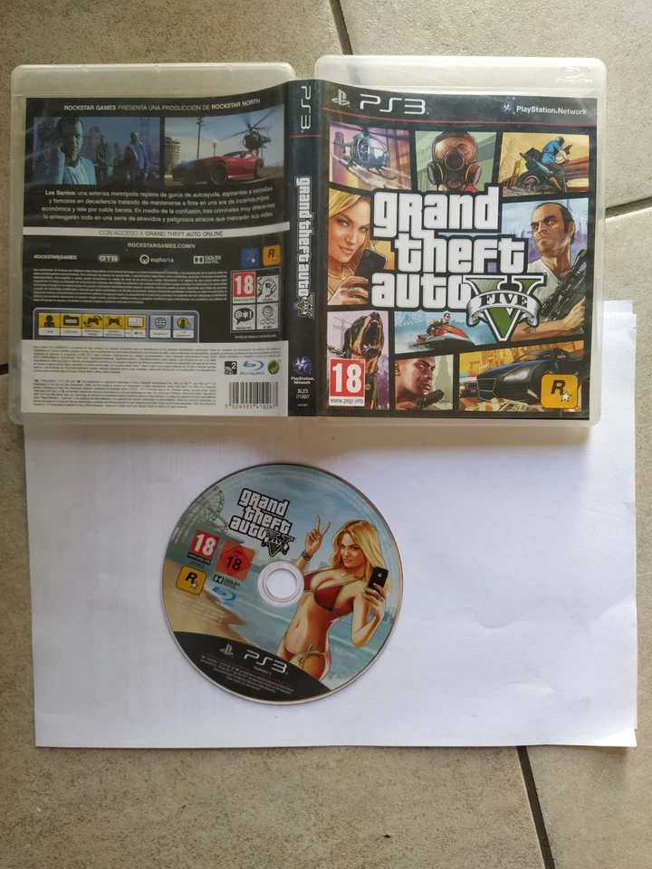 GTA GRAND THEFT AUTO Y 5 SONY PS3 PLAYSTATION 3 PAL-ESPAÑA, foto 1 de 2