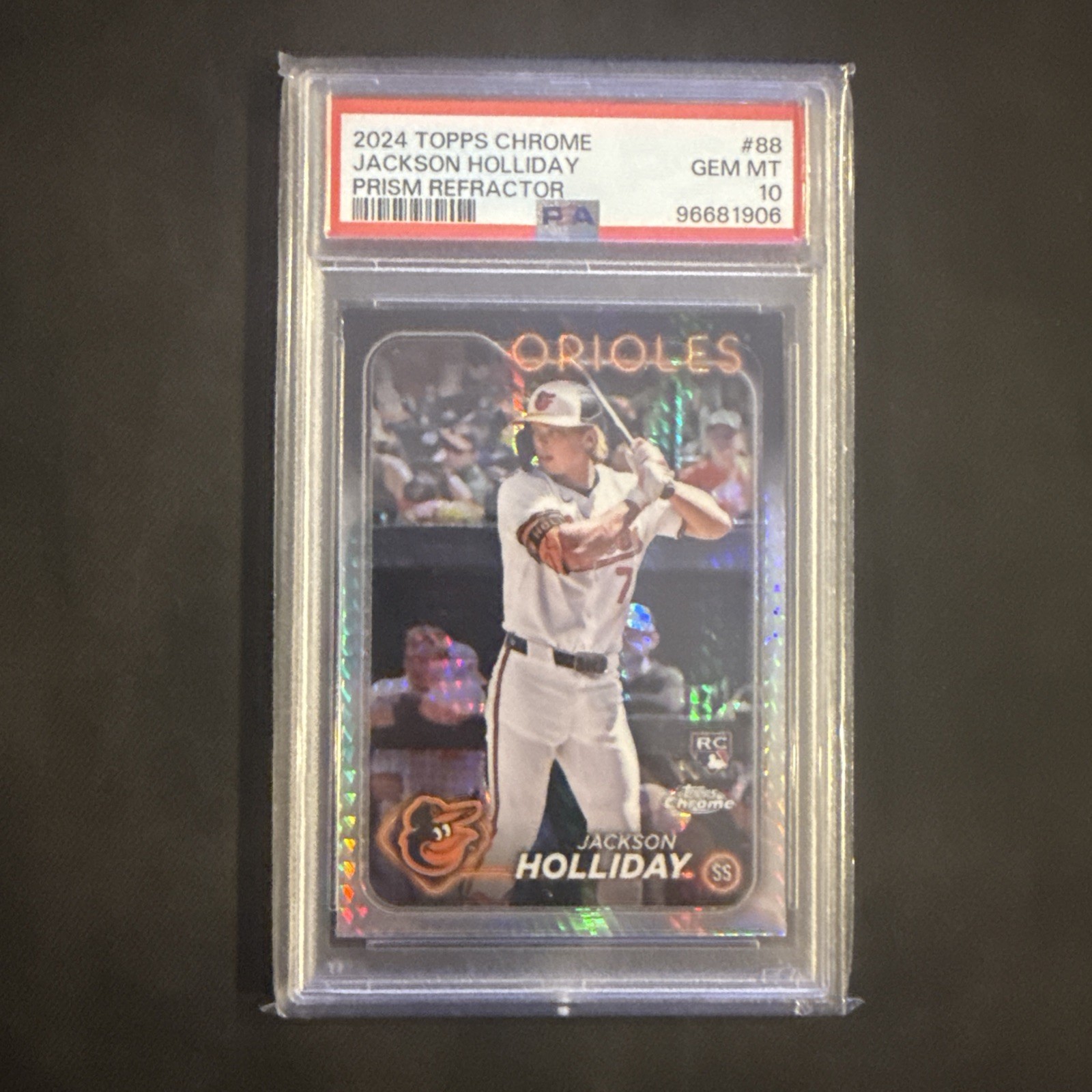 2024 Topps Chrome Jackson Holliday Prism Refractor RC Rookie #88 PSA 10 GEM MINT