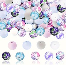 100Pcs 15mm Silicone Beads for DIY Jewelry, Pens, and Keychains