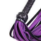 PU Leather Spanking Whip Paddle Flogger Riding Bondage Long Tassels Purple BDSM — photo 6