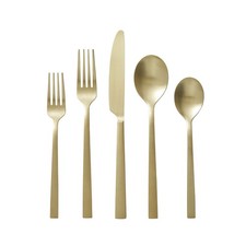 River 20-Piece Gold Stainless Steel Flatware Set with Handles Service for 4 