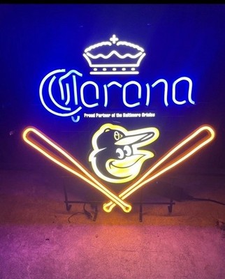 Corona Beer Baltimore Orioles 24''x20'' Vivid LED Neon Sign Light Lamp With Dimmer