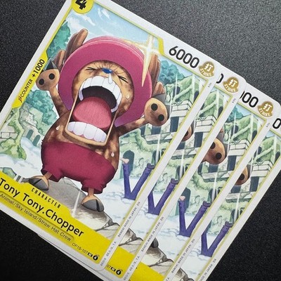 4x Tony Tony Chopper OP15-107 - One Piece TCG English Playset | eBay