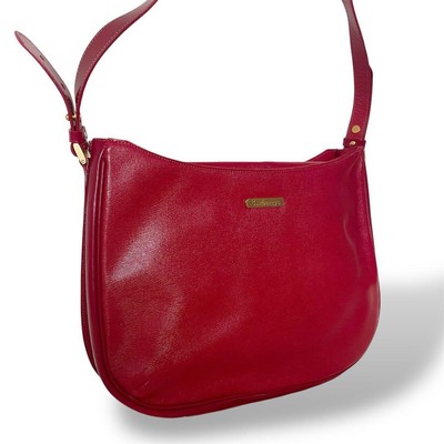 Rare Burberry One-Shoulder Bag Inner Nova Check Red Handbag Rare Burberry One-Shoulder Bag Inner Nova Check Red Handbag