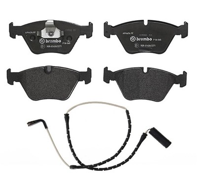 Brembo Front Low Met Brake Pad Set With Sensor for BMW E39 525i 528i Base