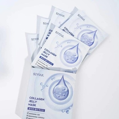 Collagen Jelly Mask SEYOUL Brightens Moisturizes Glättet 1 Box 5 Stück