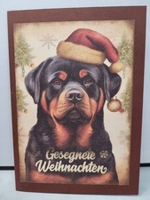 Weihnachtskarte Hund 17x12 mit Umschlag Weihnachten Karte Handgemacht NEU