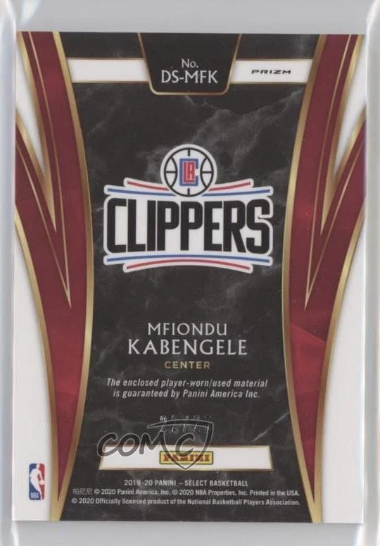 2019-20 Panini Select Tie-Dye Prizm /25 Mfiondu Kabengele #DS-MFK Rookie RC - Image 2 of 2