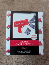 Super Gun Cash Cannon Includes 100 Fake Dollars Brand New Gift Wrapped 