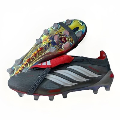 Size 6.5 - adidas Predator Elite Fold-Over Tongue AG 'Grey' JS1059 (Brand New)