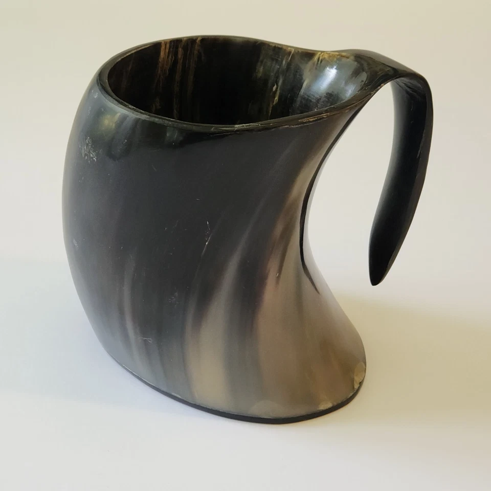 AleHorn Drinking Mug Viking Tankard Natural Renaissance Medieval Stein Ox Beer - Image 2 of 4