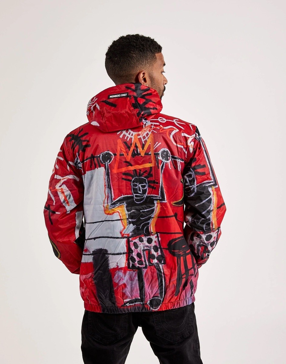 Hood Members Only バンダナ MIKADO Jean-Michel Basquiat x Members Only Hooded Red Black