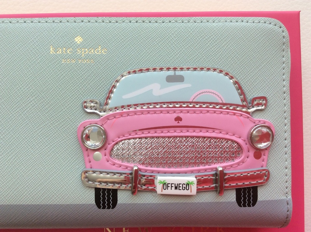 NWT Kate Spade CHECKING IN Pink Cadillac Lacey Zip Wallet