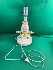 Vintage 1960 Wooden Humpty Dumpty Nursery Child's Lamp, Nursery Plastics Inc.