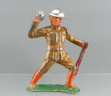 Vintage 1930's Manoil Barclay Lead Toy Soldier Throwing Grenade Infantry Figure