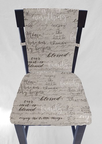 Family Love Words Chair Back & Seat Covers - Afbeelding 7 van 7