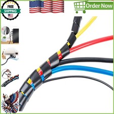 Flexible 20Ft Spiral Cord Wrap - Perfect for Home and Office Cable Organization