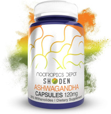 Shoden Ashwagandha Extract Capsules  120Mg  30 Count  35 Withanolides