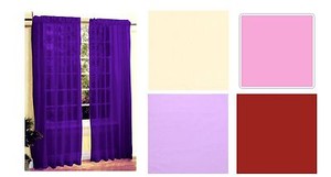 Colour Match Slot Tab Top Voile Curtain Panel Net Image Is Loading Colour Match Slot Tab Top Voile Curtain Panel