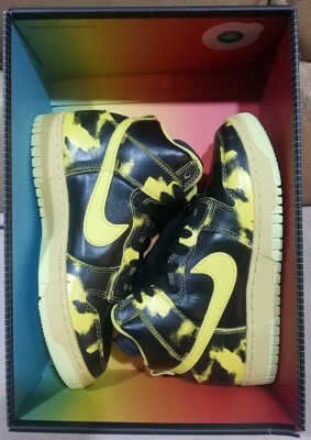 Nike Dunk High 1985 SP Black/Yellow Strike DD9404-001 Men's Size 6 WORN ONCE