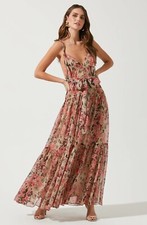 New ASTR the Label EARTHA FLORAL MAXI DRESS sz M