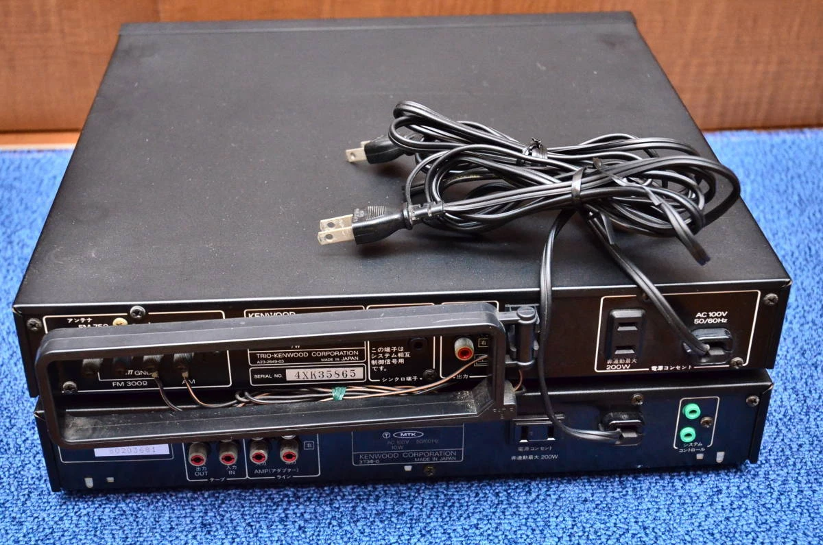 KENWOOD GE-710 Graphic Equalizer FM/AM & Tuner T-7G Black 2Set