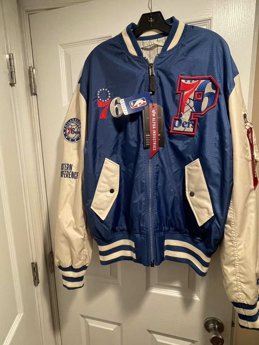 Philadelphia 76ers New Era X Alpha Industries L-2B Bomber Jacket