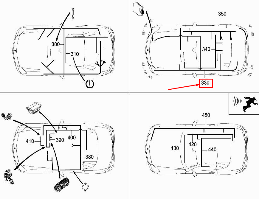 Neu MERCEDES-BENZ SLK R172 Parktronic System Kabelbaum A1725405513 Original