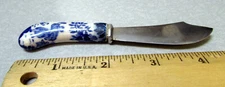 vintage small dinner knife ceramic handle 4.5 inches overall long, Made in Japan