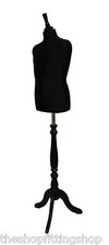 DELUXE Childs 10/12 Dressmakers Dummy Mannequin Tailor BLACK Bust BLACK Stand 