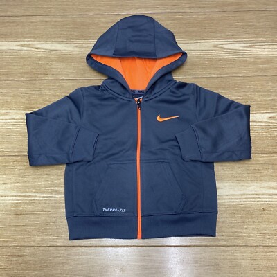 Sudadera Con Capucha Nike Therma-FIT Suera Manga Larga Para Niño Forro Talla 2T