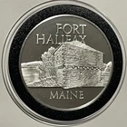 1971 Fort Halifax Maine Rare Sterling Silver .925 Round Proof Vintage Coinl