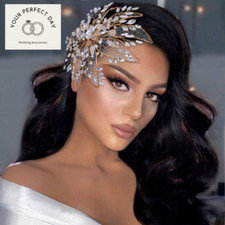 Bridal Headdress Rhinestone Flower Hair Clip Wedding Woman Hairpin for Party