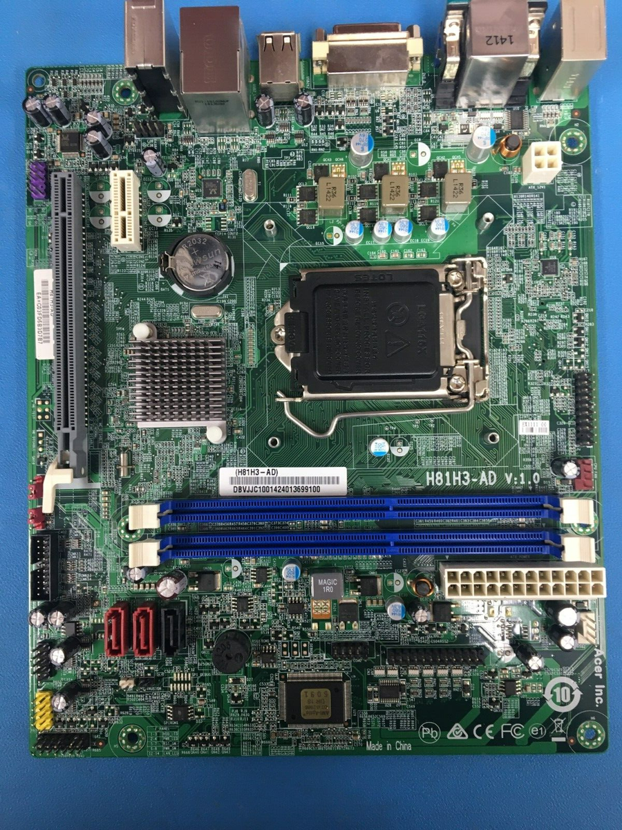 Carte mère ECS H81H3-AD (ACER X2630G/2632G+INTEL CELERON 2.7 GHZ +4GB DDR3