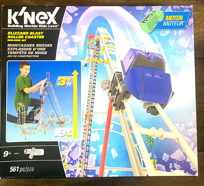 K'NEX Blizzard Blast Roller Coaster Building Set/Brand New