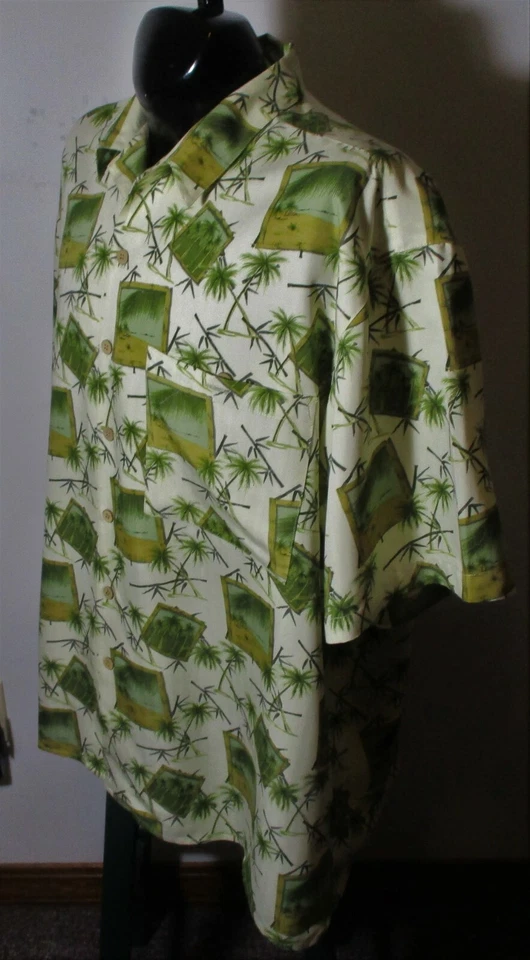 2XL JOE MARLIN Maze Green Short Sleeve Button Shirt Size 2XL - Image 4 of 4