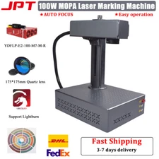 Auto Focus 100W JPT M7 E2 Mopa Fiber Laser Marking Machine For Metal 175*175mm