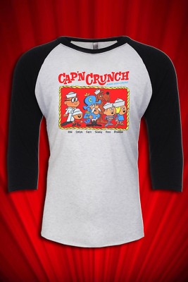 Cap'n Crunch & the Gang Vintage T-SHIRT FREE SHIP USA Saturday Morning Cartoons