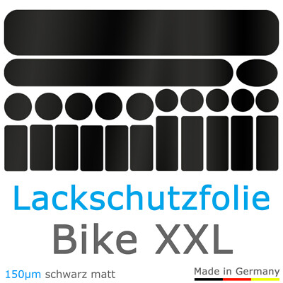 Fahrrad - Schutzfolie Aufkleber Rahmenschutz E-Bike ( schwarz matt )