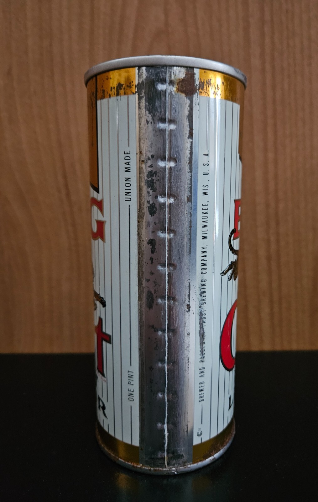 BIG CAT Malt Liquor Beer Can HALF QUARTPabst Brewing Co. Milwaukee