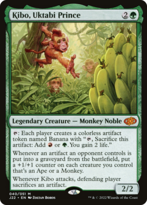 mtg ape commander deck Kibo, Uktabi Prince ELITE Monkey Ape Tribal Artifact Magic MTG Command main image 1