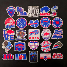 Buffalo Football Fan Vinyl Stickers Blue Red Sports Laptop Car Decals
