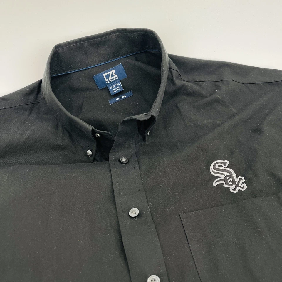 Cutter Buck Mens Button Down Shirt Black Size Extra Large Tall Chicago White Sox - Image 3 of 4