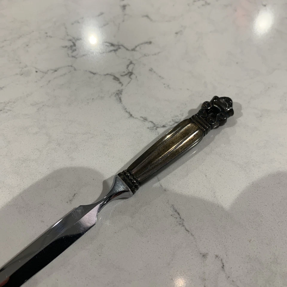 Antiguo abrecartas Georg Jensen plata de ley 925 Dinamarca bellota 6,25 decoración Foto 4 de 4