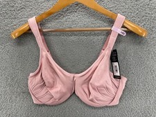 Bali Women's Wired Bra Pink Size 38D DF3353 Triple Hook Adjustable