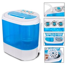 Mini Portable 9lbs Washing Machine Compact RV Dorm Laundry Washer Spin Dryer