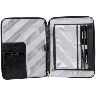 Pierre Cardin Unisex Document Folio for iPad Tablet Compendium Cover Case - Blac