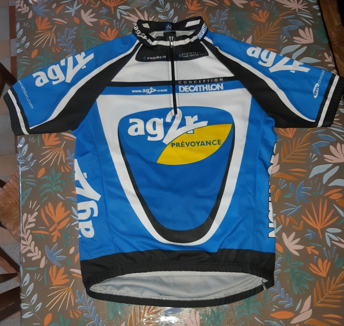Maillot Cycliste AG2R Prévoyance Peugeot De Marchi – Taille L – Vintage Années 90/2000