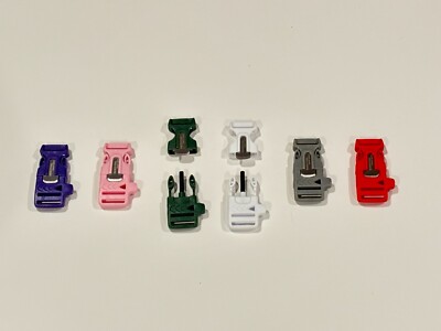 6 pcs Paracord Buckle Whistle Flint Fire Steel Multicolored - USA SHIP