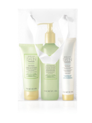 Mary Kay White Tea & Citrus Satin Hands Pampering Set : Softener, Scrub, Cream